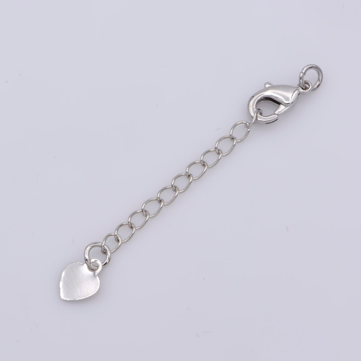 Gold Filled / Silver Chain Extender For Necklace Bracelet Supply Component Findings Extenders w/ Heart charm + Lobster Clasp L-467 L-468