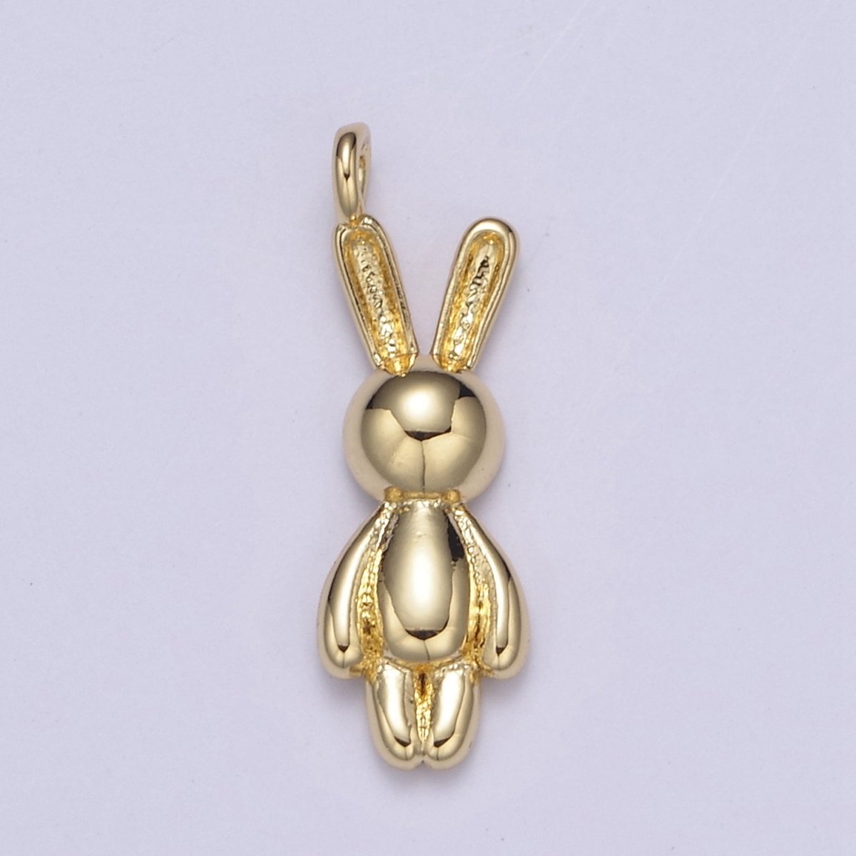 Gold Filled small balloon rabbit Charm Tiny bunny pendant for Kids Jewelry Necklace Bracelet Earring Supply N-664 N-665