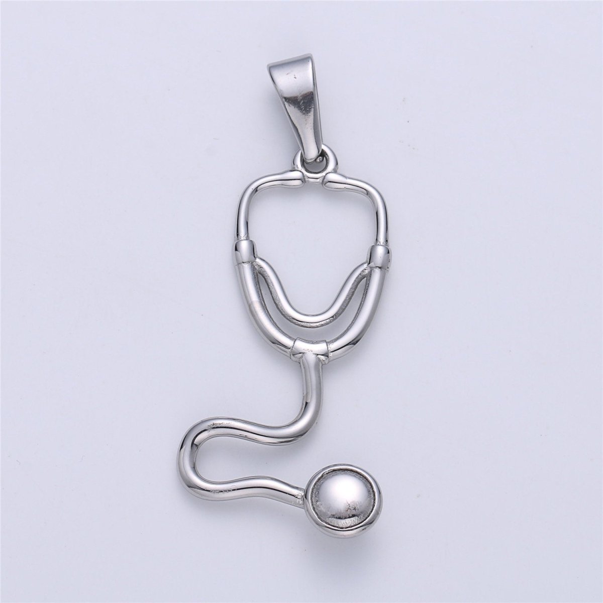 Gold Filled Stethoscope Pendant ,Silver Stethoscope Charm ,Gold Stethoscope for Doctor Nurse,Medical StudentPhysician Gift Jewelry J-671