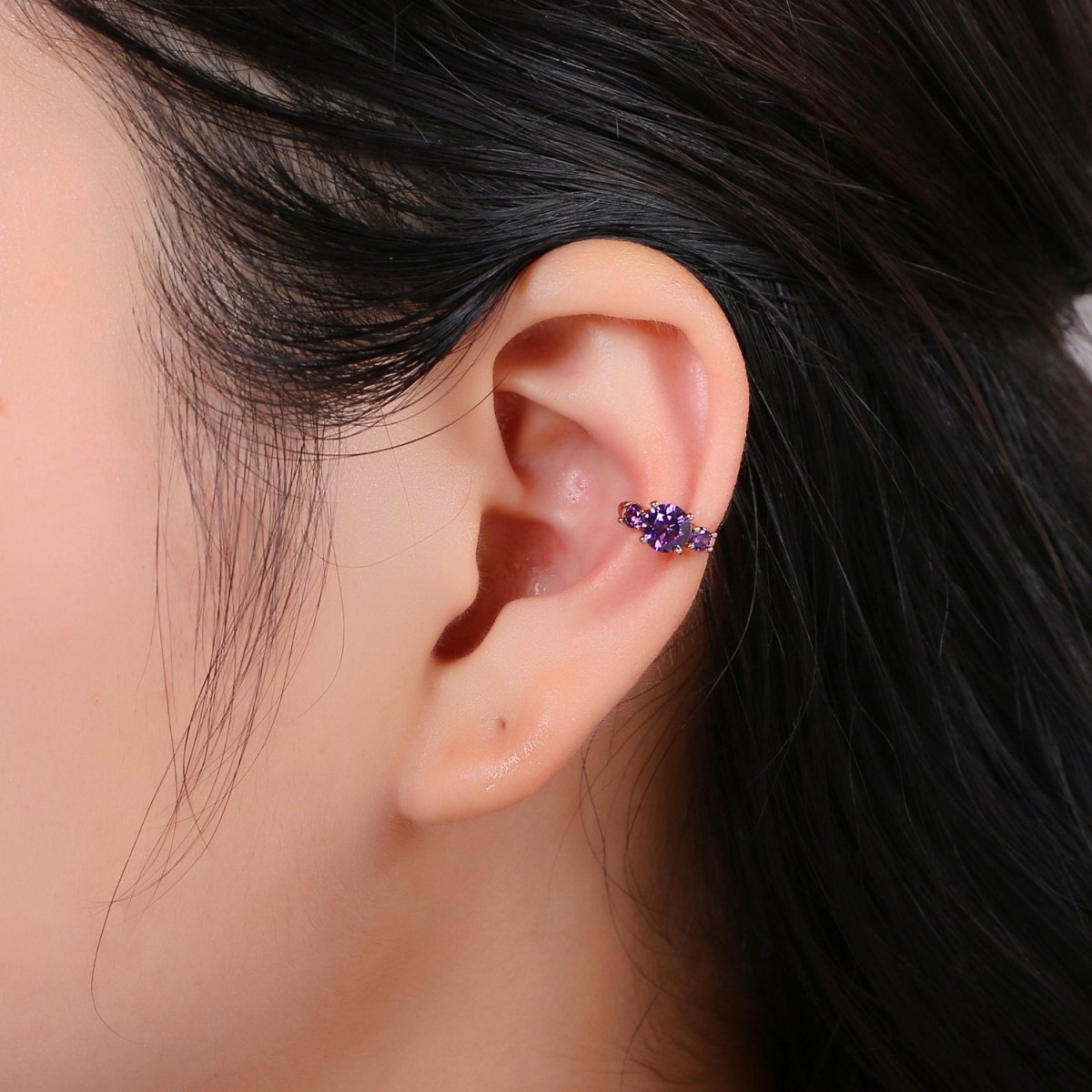 Gold Filled Stone Earcuffs - AI-089
