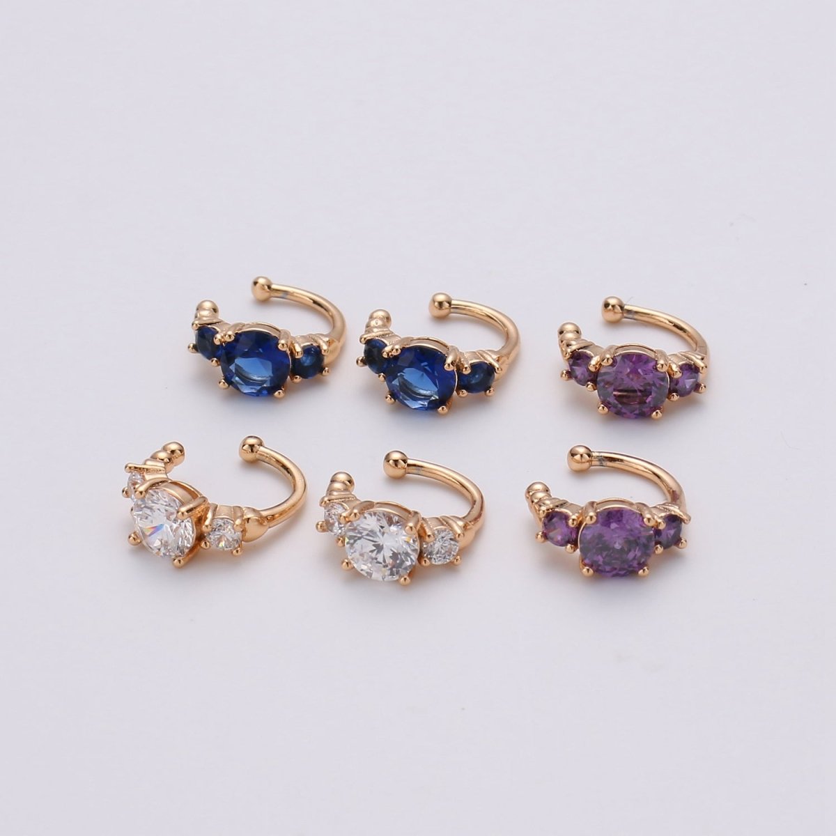 Gold Filled Stone Earcuffs - AI-089
