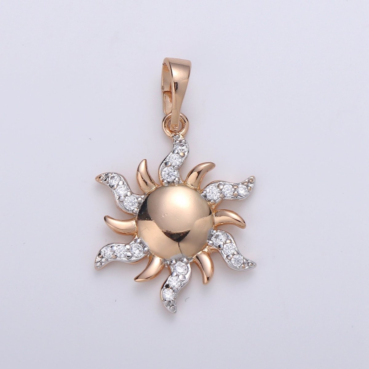 Gold Filled Sun Pendants J-093 - DLUXCA