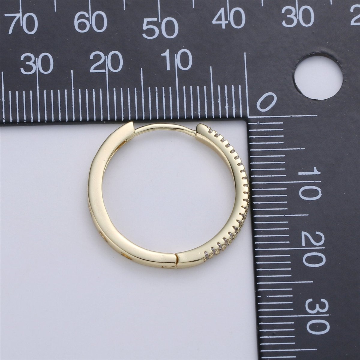Gold Filled Tiny hoop earrings, Clear Cubic small hoops, Tiny hoops, Dainty hoops, Minimalist hoop earrings, Huggie hoop earrings Q-002