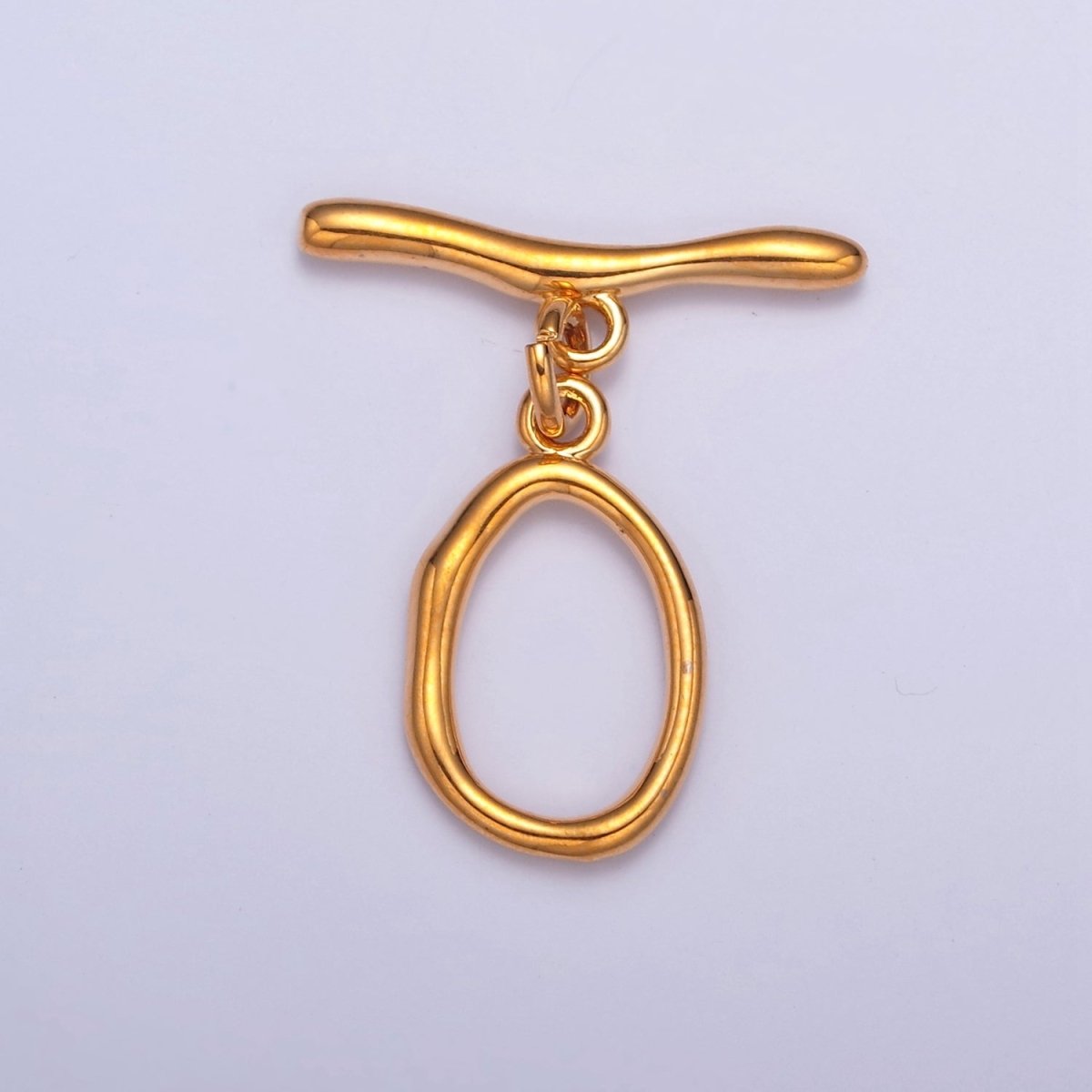 Gold Filled Wavy Geometric Toggle Clasps Closure in Gold & Silver  L-756~L-758