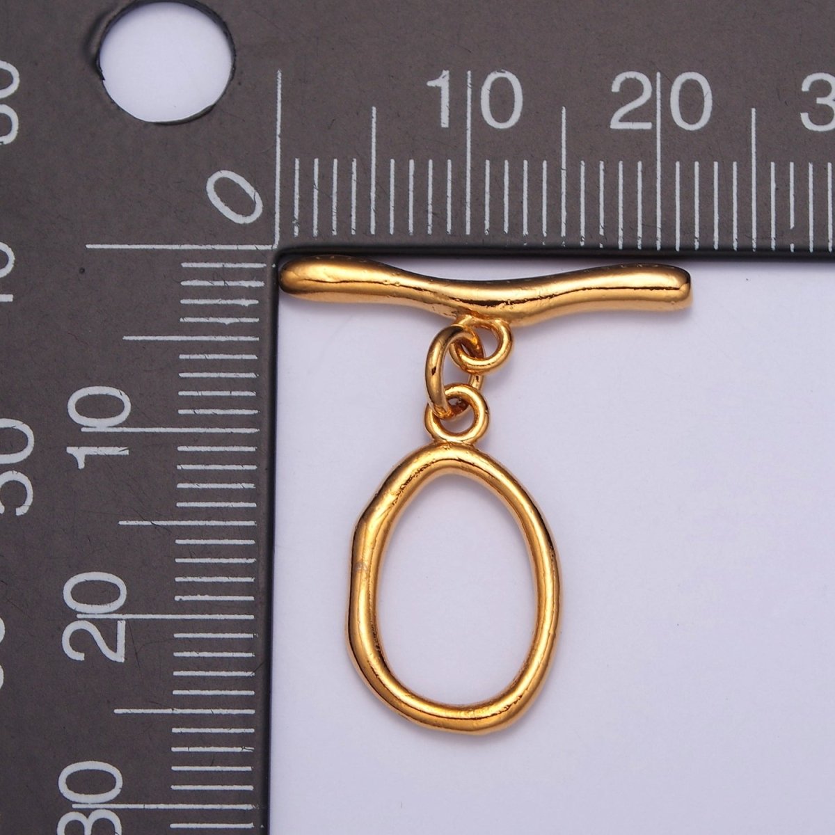 Gold Filled Wavy Geometric Toggle Clasps Closure in Gold & Silver  L-756~L-758
