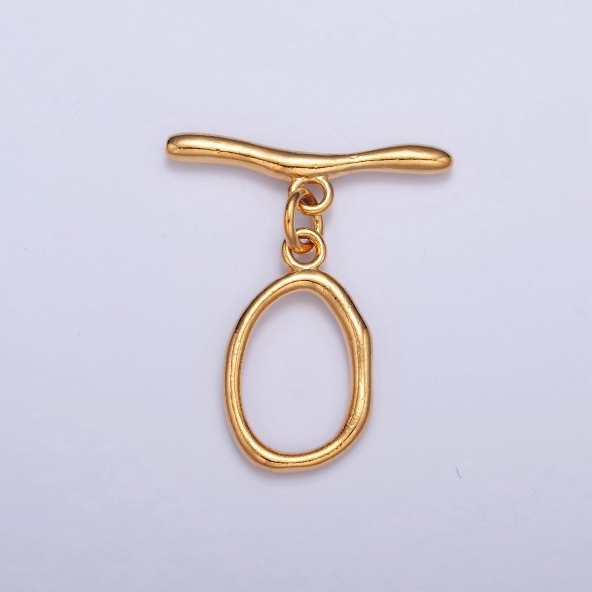 Gold Filled Wavy Geometric Toggle Clasps Closure in Gold & Silver  L-756~L-758