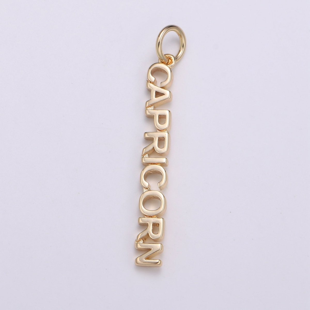 Gold Filled Zodiac Sign Script Words Mini Charm in Gold & Silver | A-A1815-A-A1820 | A-A1839-A-A1844