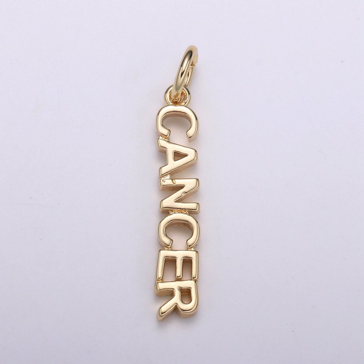 Gold Filled Zodiac Sign Script Words Mini Charm in Gold & Silver | A-A1815-A-A1820 | A-A1839-A-A1844