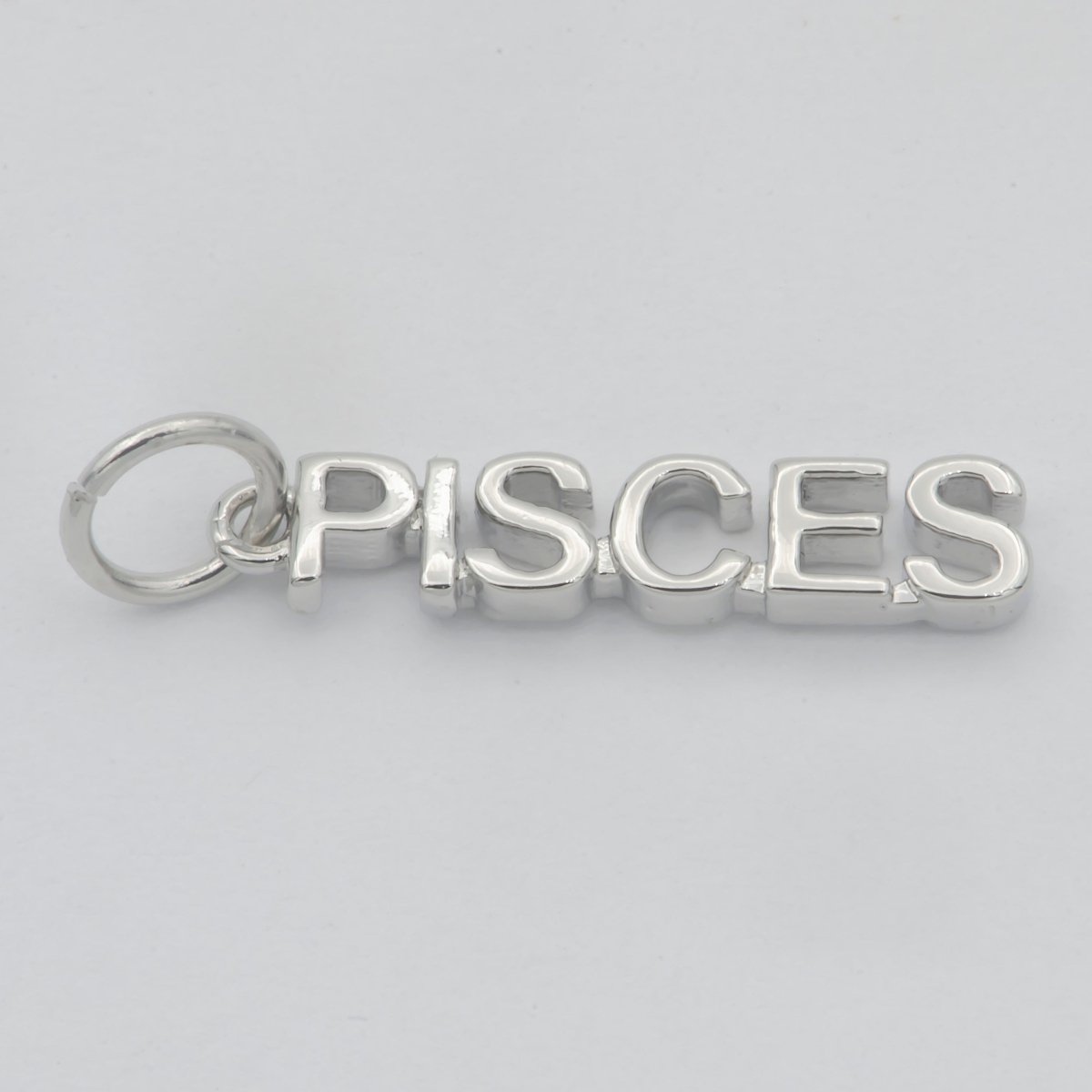 Gold Filled Zodiac Sign Script Words Mini Charm in Gold & Silver | A-A1815-A-A1820 | A-A1839-A-A1844