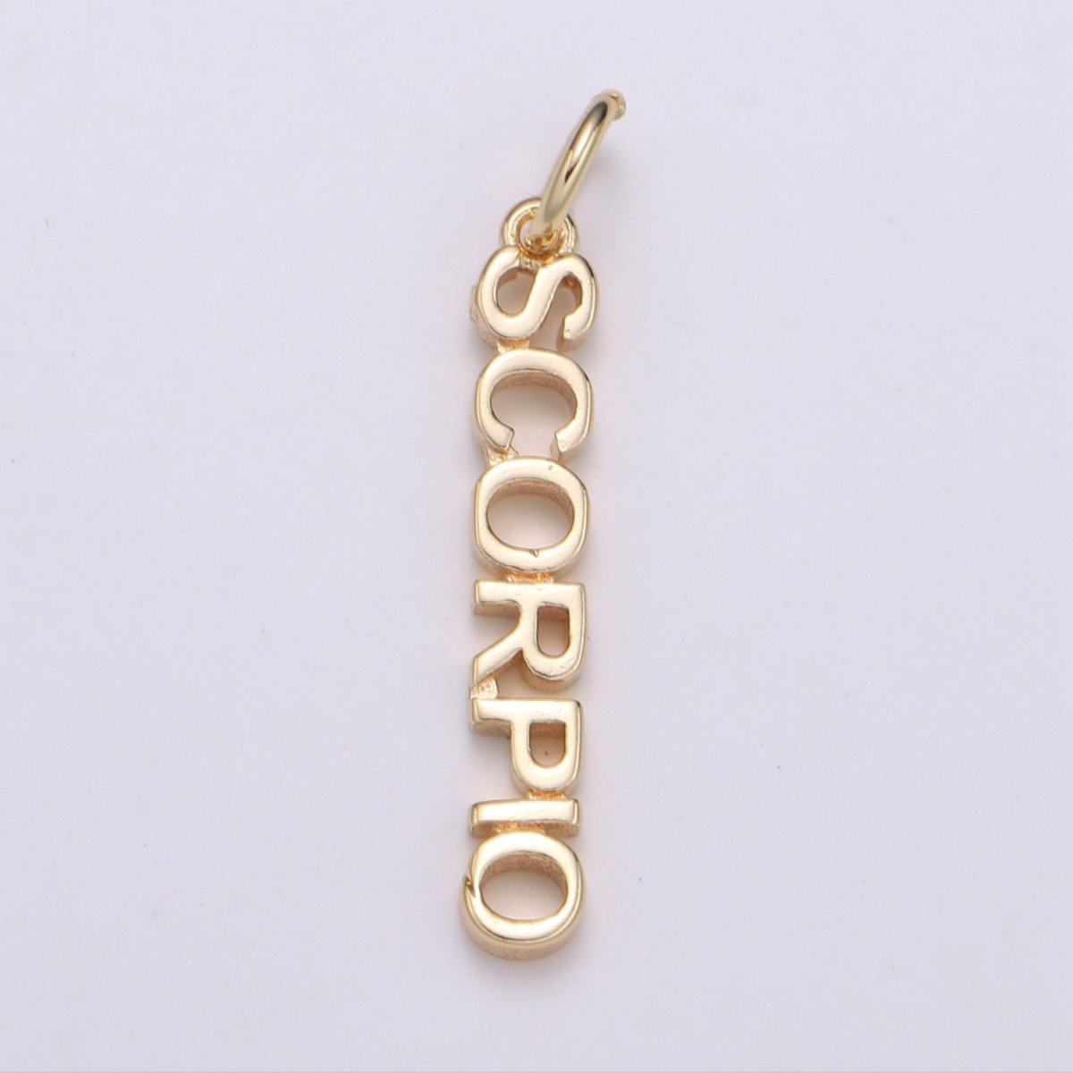 Gold Filled Zodiac Sign Script Words Mini Charm in Gold & Silver | A-A1815-A-A1820 | A-A1839-A-A1844