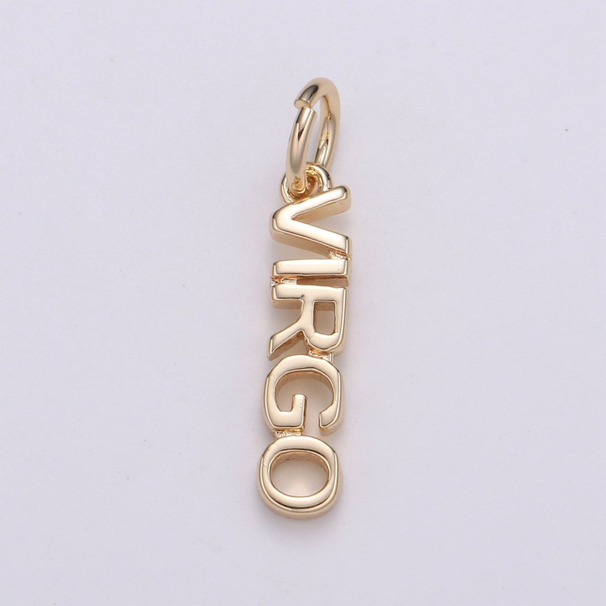 Gold Filled Zodiac Sign Script Words Mini Charm in Gold & Silver | A-A1815-A-A1820 | A-A1839-A-A1844