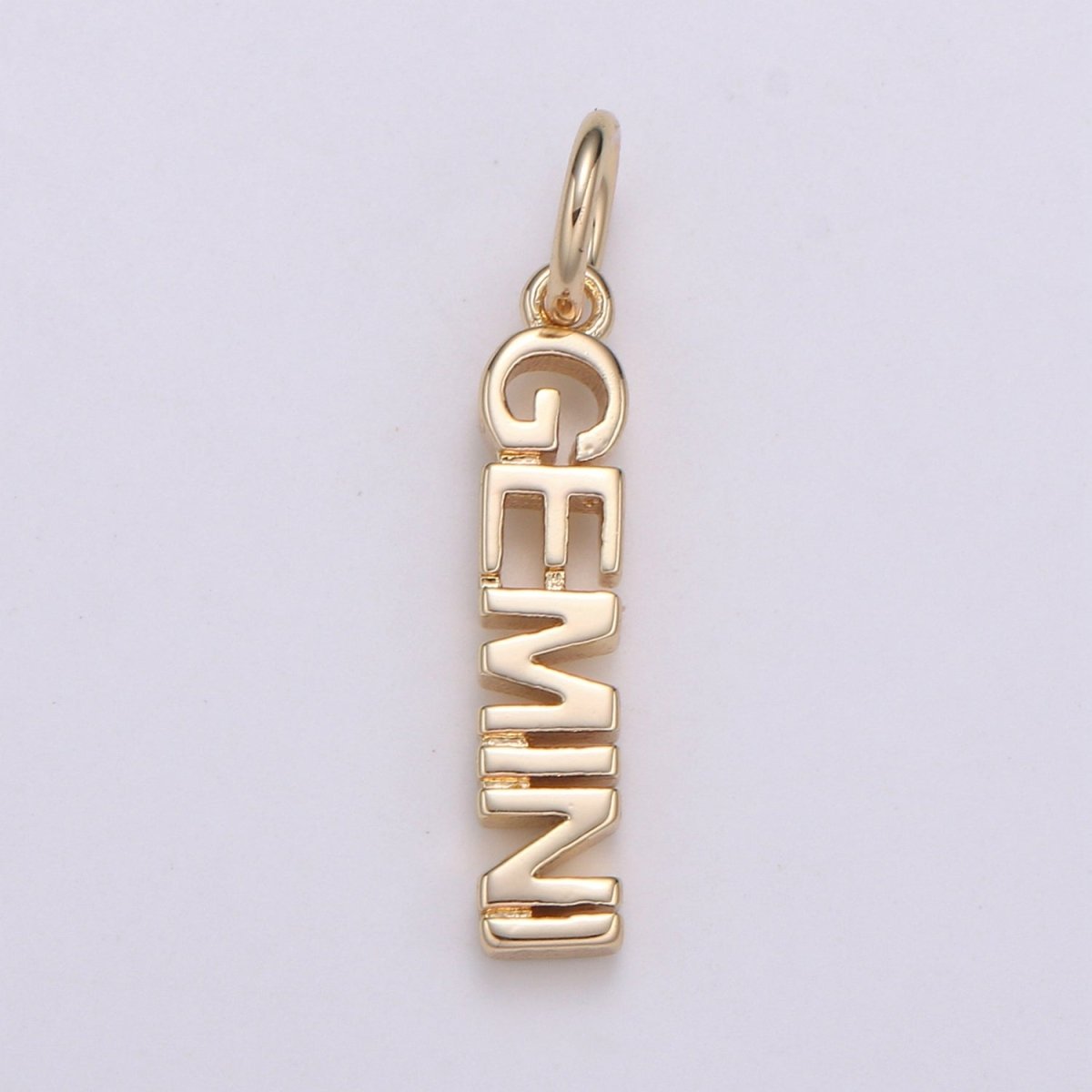 Gold Filled Zodiac Sign Script Words Mini Charm in Gold & Silver | A-A1815-A-A1820 | A-A1839-A-A1844