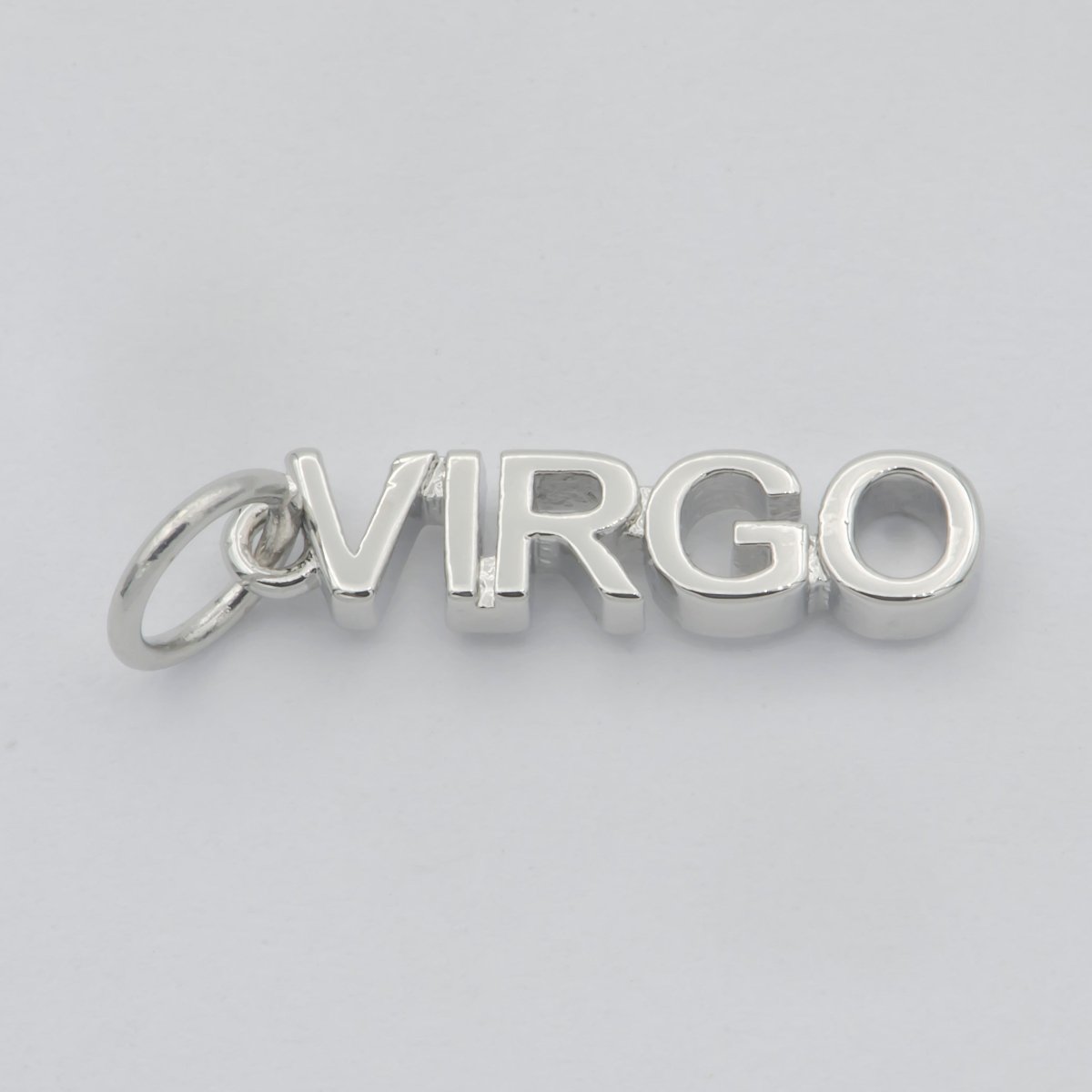 Gold Filled Zodiac Sign Script Words Mini Charm in Gold & Silver | A-A1815-A-A1820 | A-A1839-A-A1844