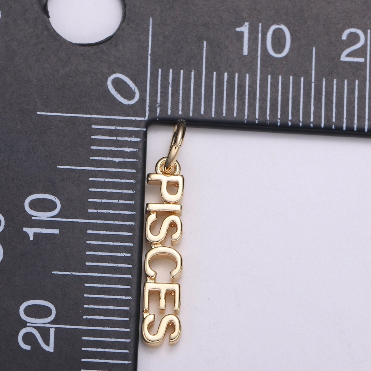 Gold Filled Zodiac Sign Script Words Mini Charm in Gold & Silver | A-A1815-A-A1820 | A-A1839-A-A1844