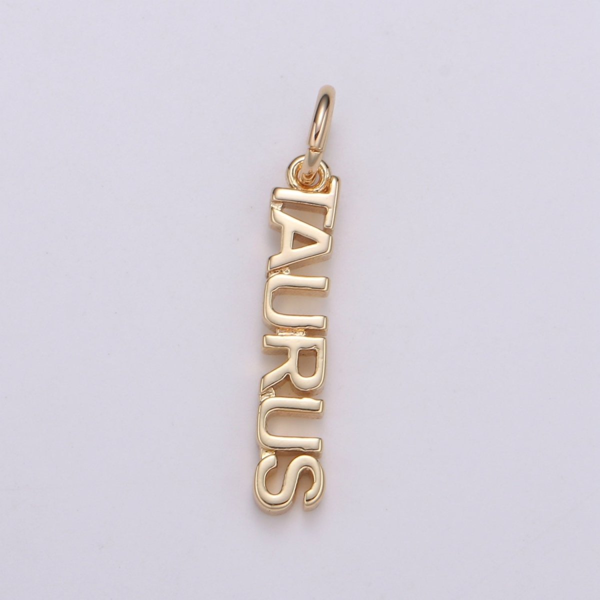 Gold Filled Zodiac Sign Script Words Mini Charm in Gold & Silver | A-A1815-A-A1820 | A-A1839-A-A1844