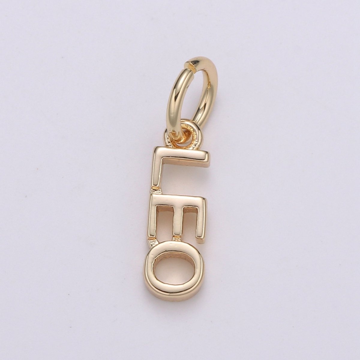 Gold Filled Zodiac Sign Script Words Mini Charm in Gold & Silver | A-A1815-A-A1820 | A-A1839-A-A1844