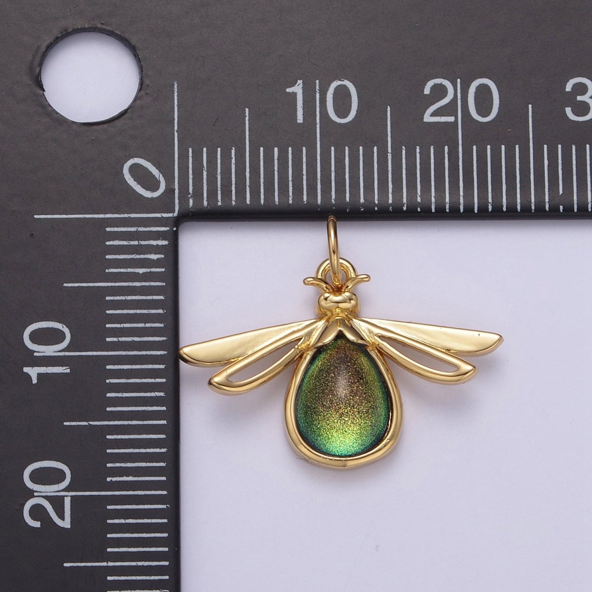 Gold Firefly Dangle Charms You Light Up My Life Pendant for Necklace Bracelet Add on Charm  N-679