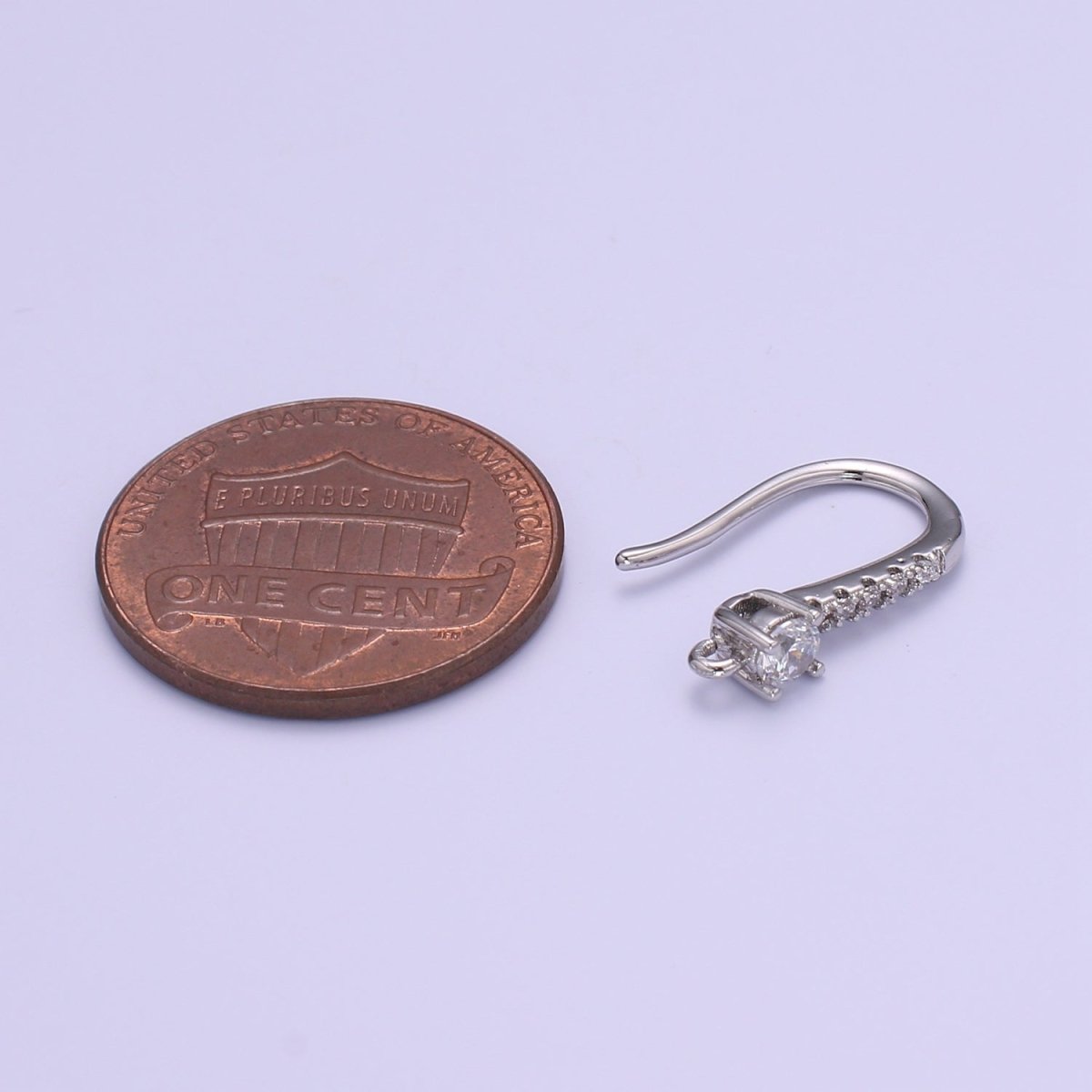 Gold Fish Hook Earrings Ear Wires French Hooks 15.5x9.5mm size 1 pair Open loop Micro Pave Cz Hook Earring Supply L-235~L-237