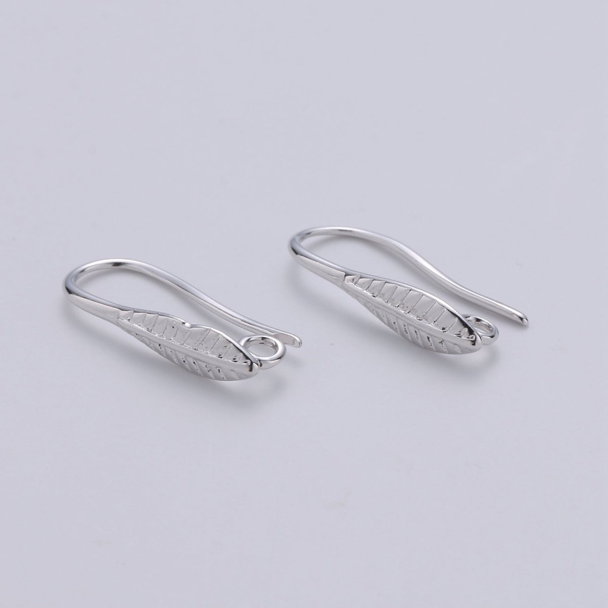 Gold French Hook Earwire with leaf design 14k Gold Filled  craft earring supply for making earrings component, K-669 K-671