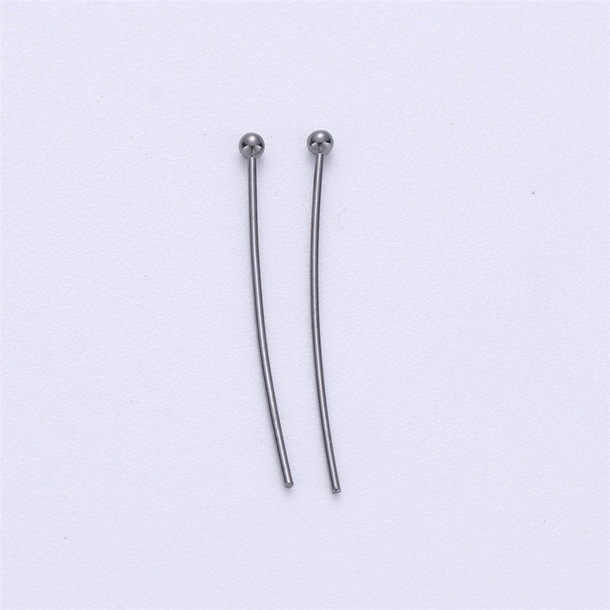 Gold Head Pins Ball Point Headpins, 0.6mm (22 Gauge) by 30mm, 35mm, 40mm | L532 - L535