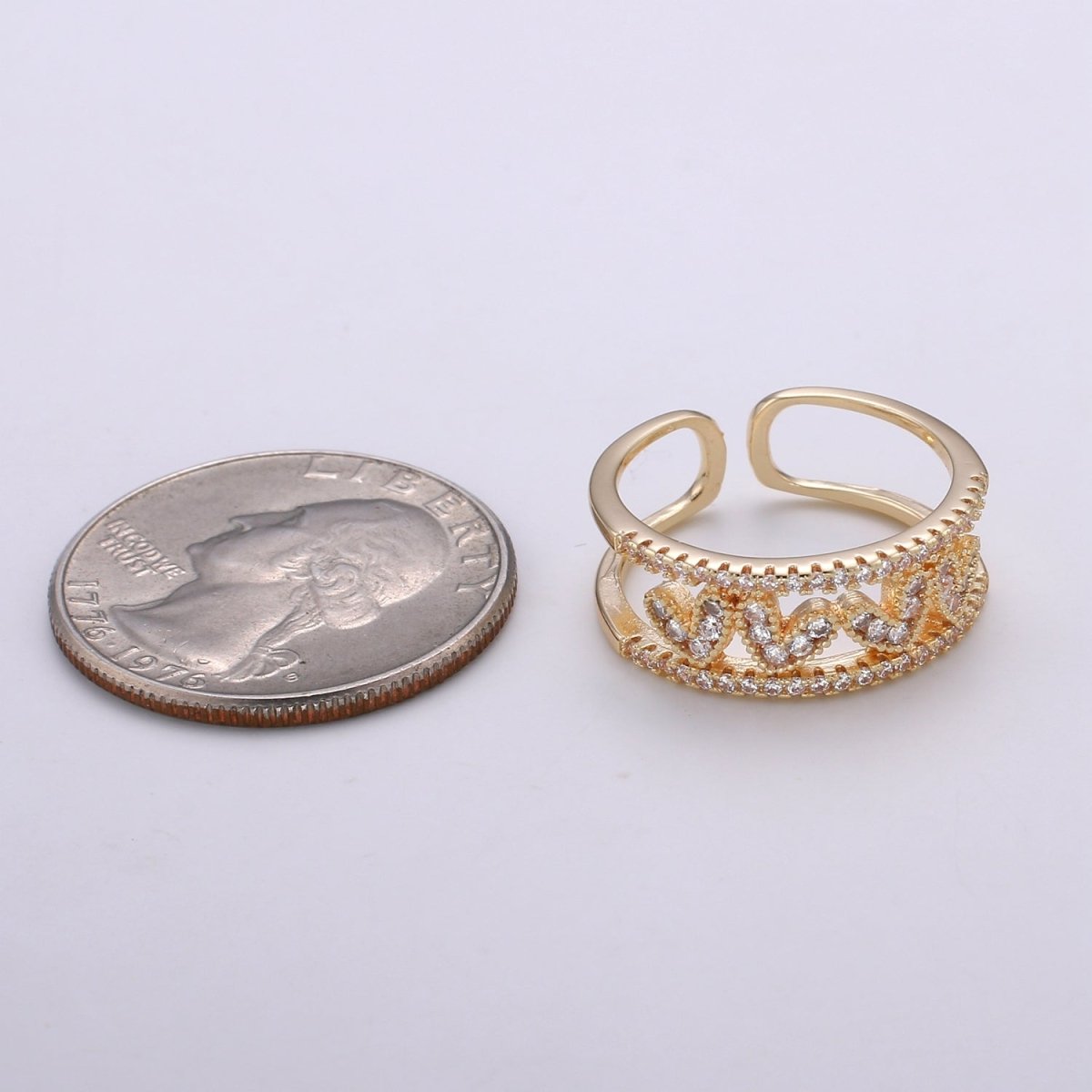 Gold Heart rings, heart adjustable ring, open heart rings, gold love rings, Valentine Gift LOVE adjustable rings R-181 R-462