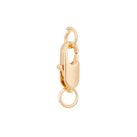 Gold Hook End Clasp, Bracelet End Cap, Tips, Beading Clasp, Bracelet Supplies, Necklace Clasp, Bracelet Finding for Jewelry Making K-083 - DLUXCA