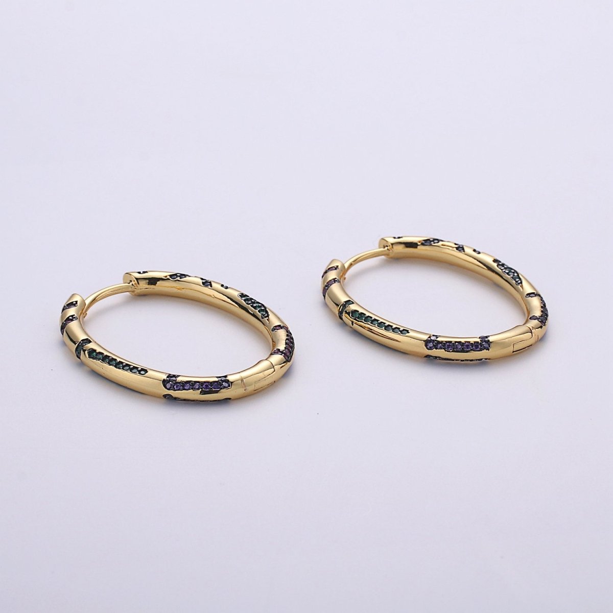 Gold Hoop Earrings, Dainty Hoop Earrings, Gold Hoops Minimalist Earrings, Gold Earrings, Chunky Hoop Earrings, gifts for her K-529 - DLUXCA