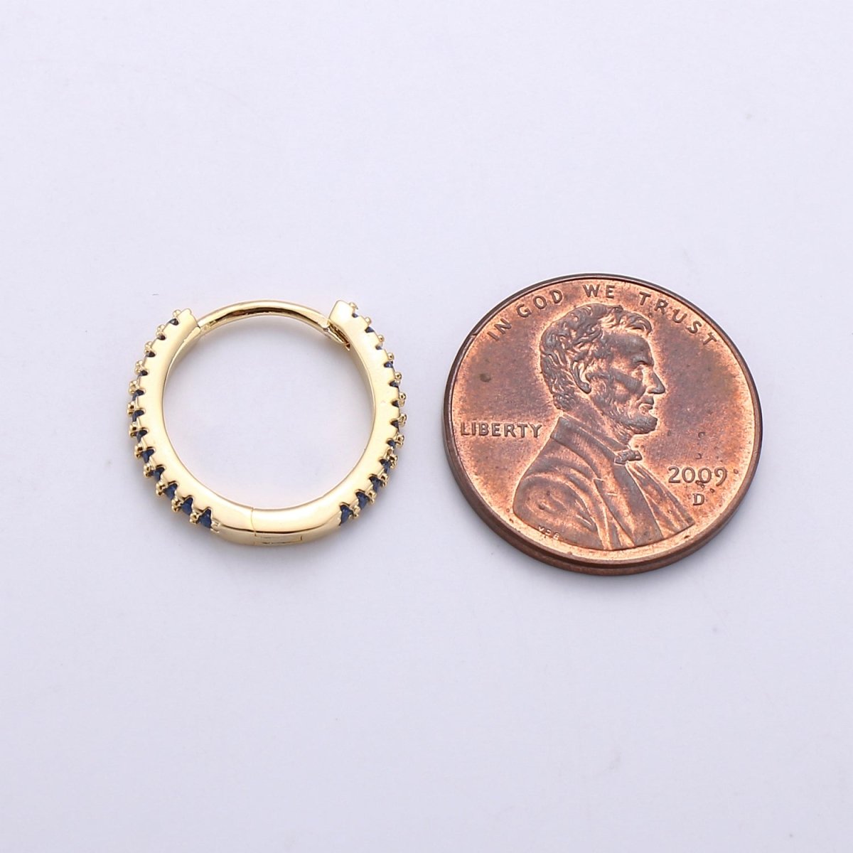 Gold hoop earrings - huggie hoops earrings - Dainty hoops Earring - Tiny hoops - Thin hoops - Minimalist Jewelry Micro Pave Earring Q-208 - Q-210