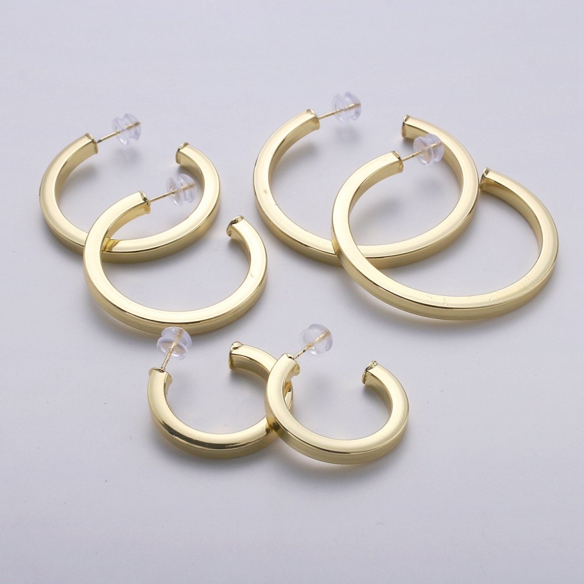 Gold hoop earrings, small hoop earring, thick and chunky 14k gold filled earrings, minimalist hoops / medium hoops gold / large open hoops