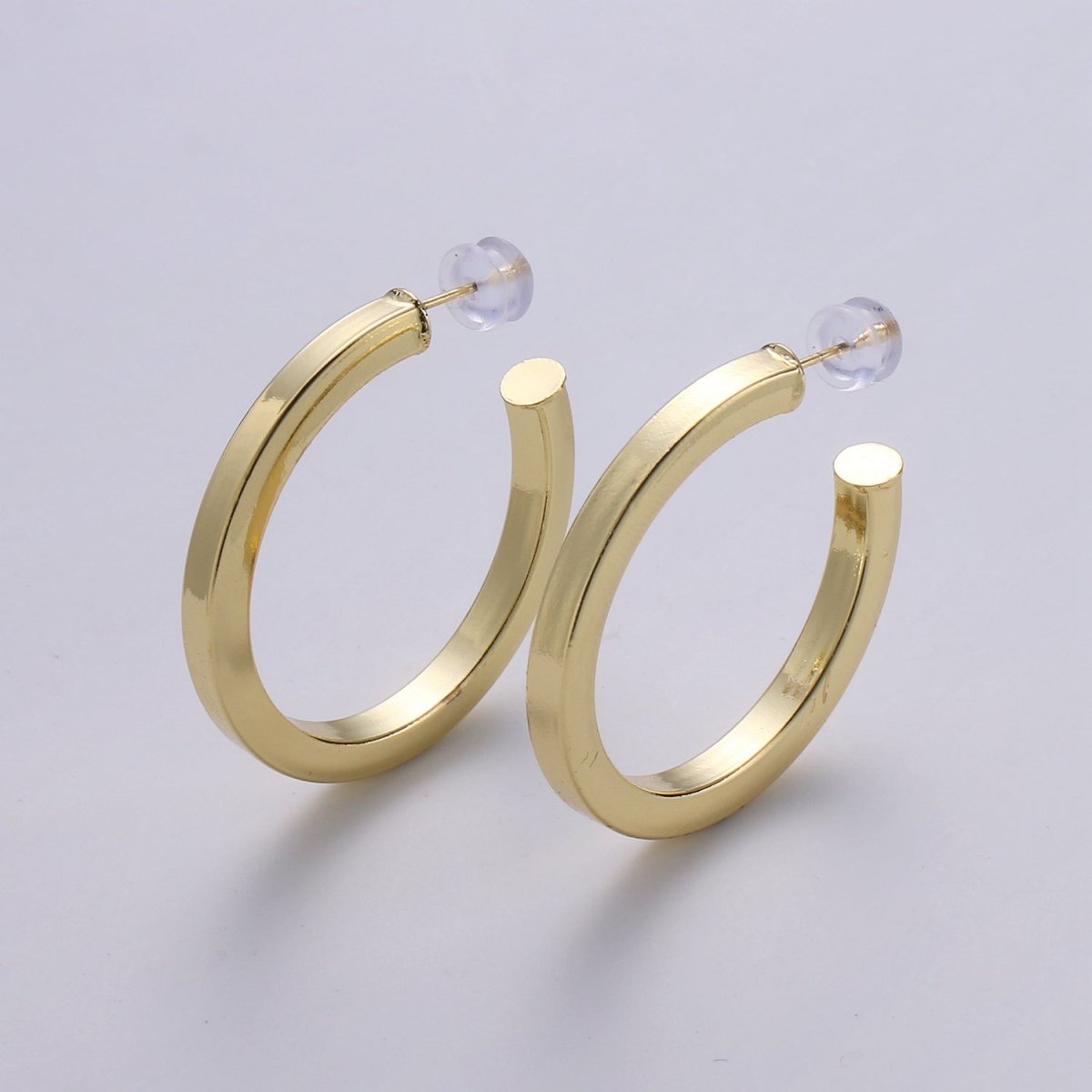 Gold hoop earrings, small hoop earring, thick and chunky 14k gold filled earrings, minimalist hoops / medium hoops gold / large open hoops