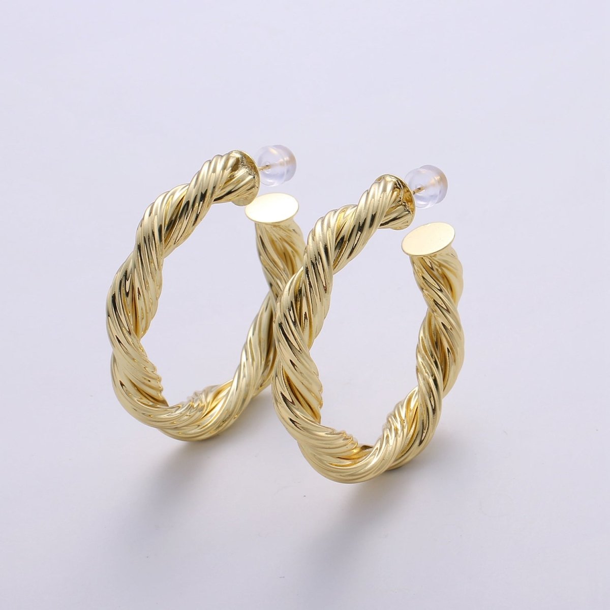 Gold Hoop Earrings, Small tube Hoop Earrings, Medium Twisted Hoop Earrings, chunky Gold Hoop Earrings, Thick 14k Gold Filled Hoop Earrings