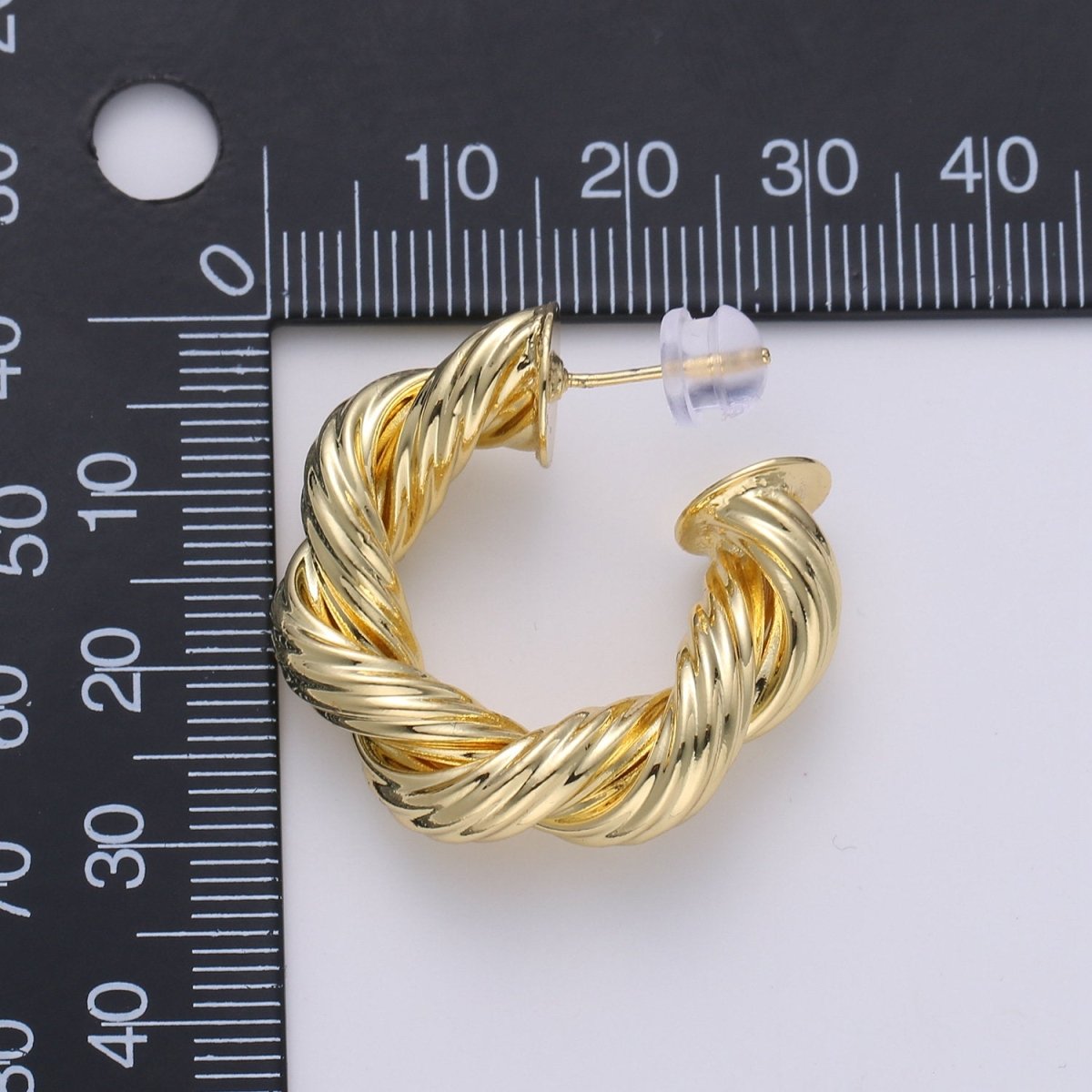 Gold Hoop Earrings, Small tube Hoop Earrings, Medium Twisted Hoop Earrings, chunky Gold Hoop Earrings, Thick 14k Gold Filled Hoop Earrings