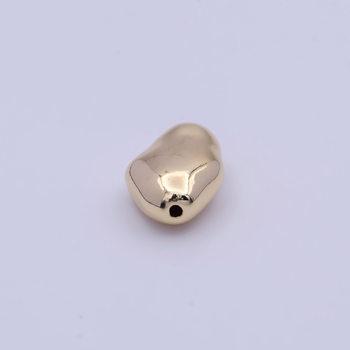 Gold Long Oval Abstract Spacer Beads For Jewelry Necklace Making B-119