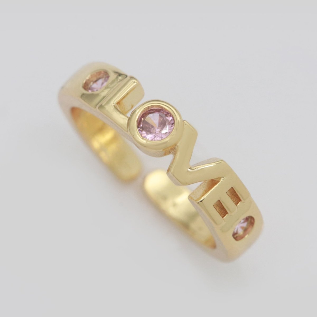 Gold Love Word Ring Stacking Rings | Trendy Ring | Unique Love Ring | Holiday Gift S-211 ~ S-213