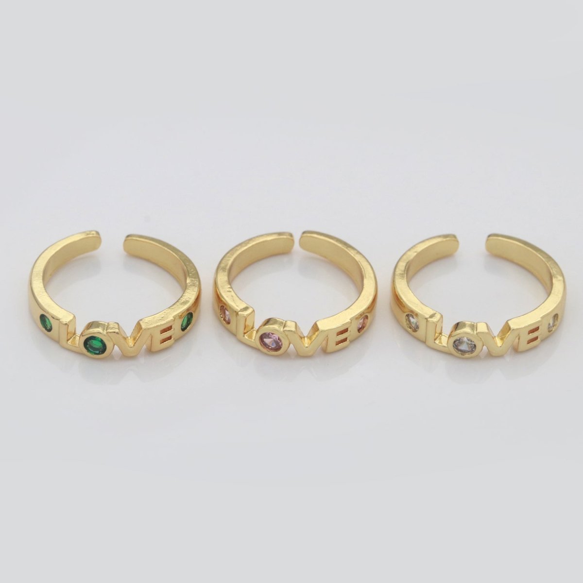 Gold Love Word Ring Stacking Rings | Trendy Ring | Unique Love Ring | Holiday Gift S-211 ~ S-213