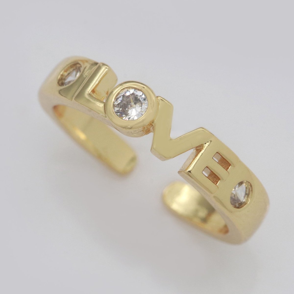 Gold Love Word Ring Stacking Rings | Trendy Ring | Unique Love Ring | Holiday Gift S-211 ~ S-213