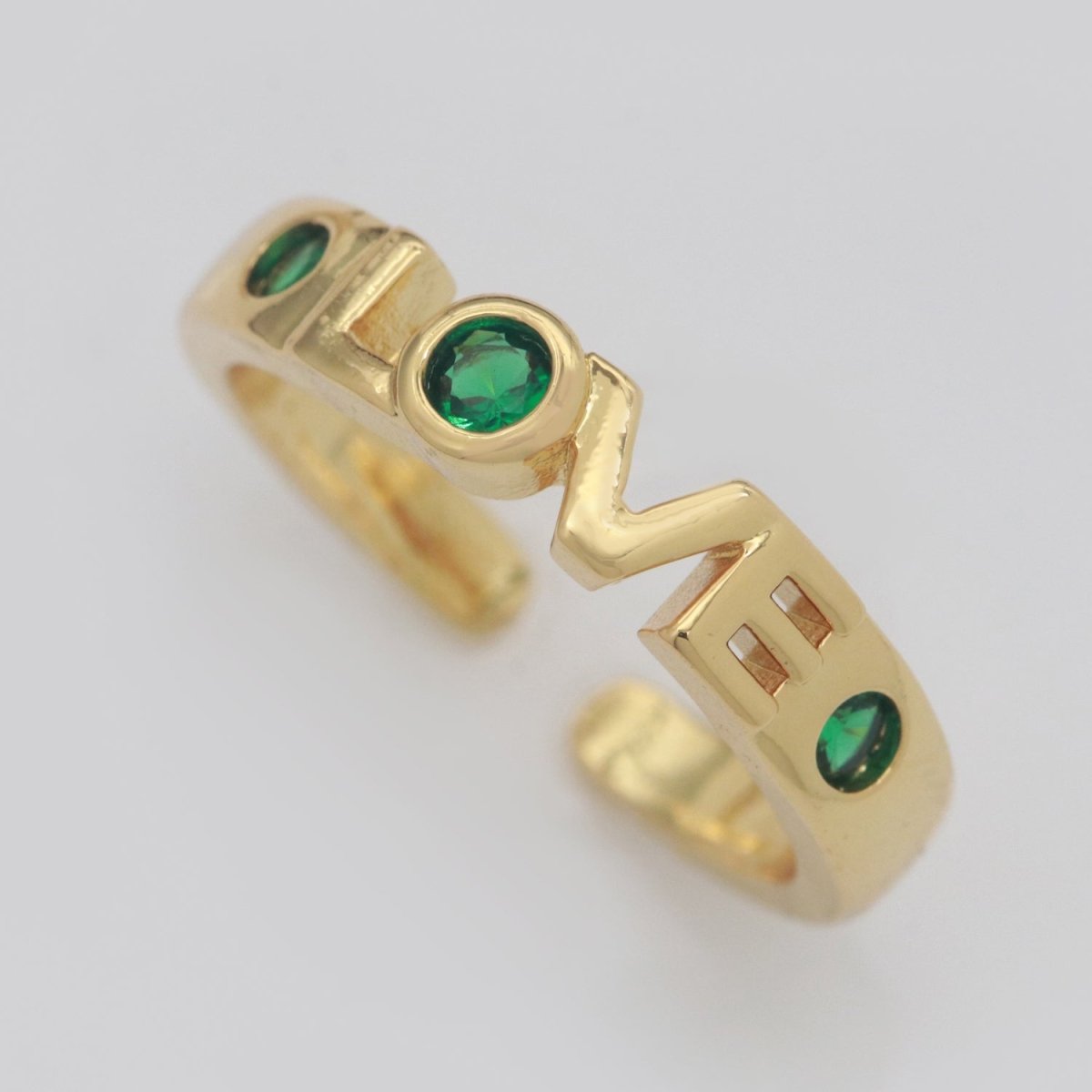 Gold Love Word Ring Stacking Rings | Trendy Ring | Unique Love Ring | Holiday Gift S-211 ~ S-213