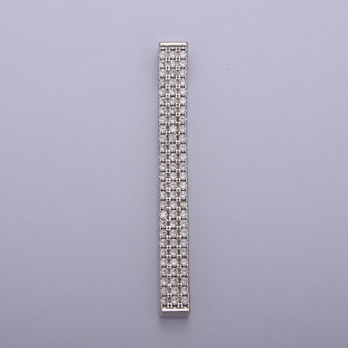 Gold Micro Pave CZ Bar Pendant for Minimalist Jewelry Supply N-613 N-614