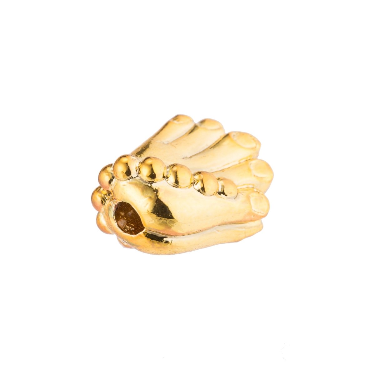Gold Monk's Hand, Golden Hand, Prayer Bracelet, Buddhist, Buddhism, Religious, Bracelet Charm Bead Finding Connector for Jewelry Making, B-274