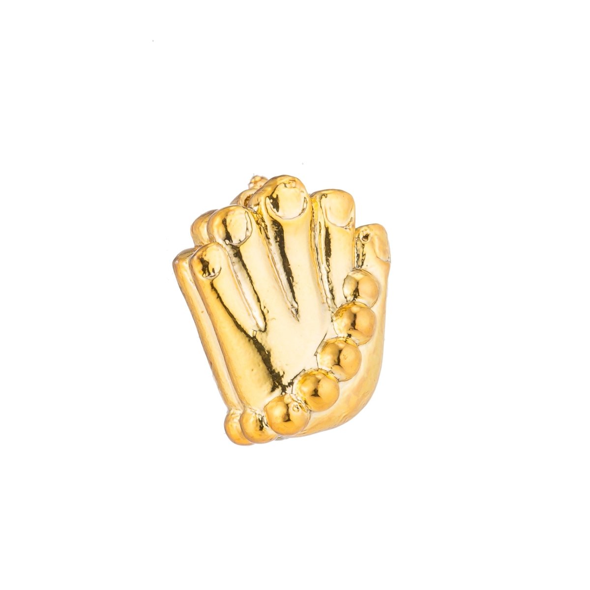 Gold Monk's Hand, Golden Hand, Prayer Bracelet, Buddhist, Buddhism, Religious, Bracelet Charm Bead Finding Connector for Jewelry Making, B-274