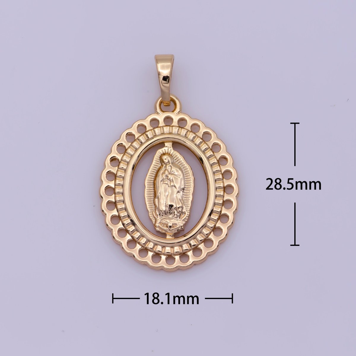 Gold Mother Virgin Mary, Holy, Divine, Heavenly, Pray, Angel, Catholic DIY Necklace PENDANT Charm Bead Bails Findings for Jewelry Making H-470