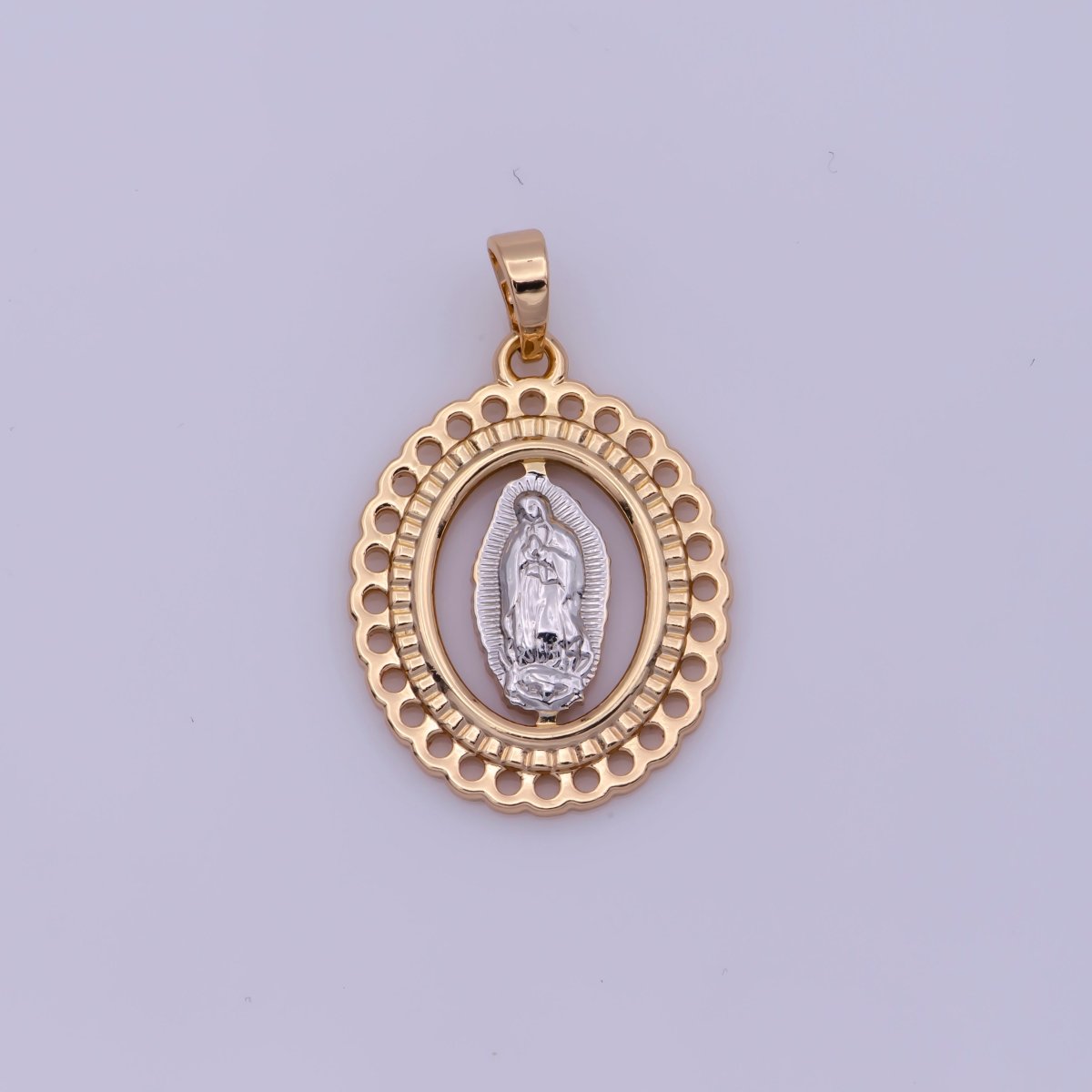 Gold Mother Virgin Mary, Holy, Divine, Heavenly, Pray, Angel, Catholic DIY Necklace PENDANT Charm Bead Bails Findings for Jewelry Making H-470