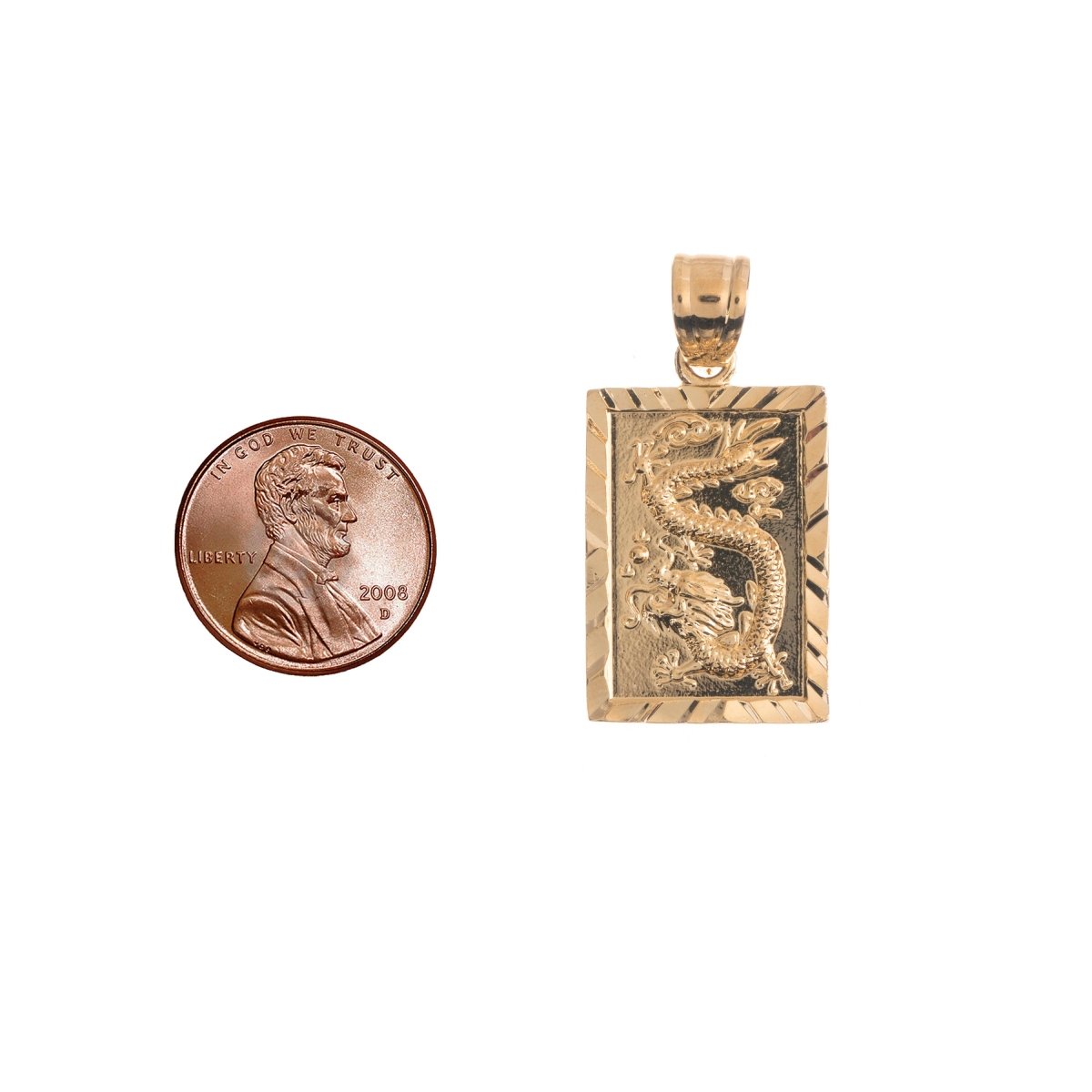 Gold Mystical Flying Dragon, Chinese Legend, Mythical Animal, Beast, Tale, tablet Necklace Pendant Charm  for Jewelry Making H-713