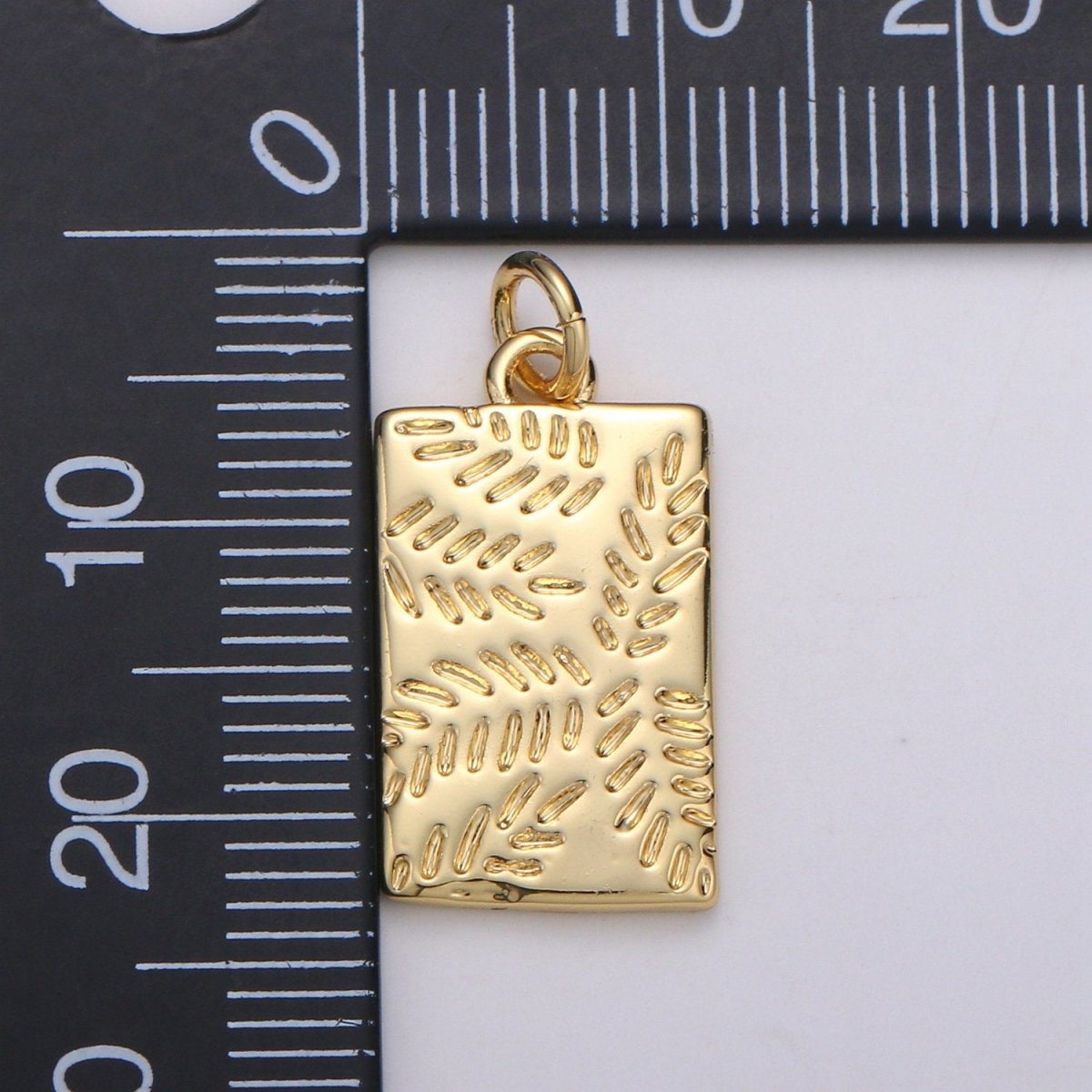 Gold Olive Leaf Branch Pendant / Dainty Geometric Charm for necklace bracelet Jewelry Making C-816 - DLUXCA