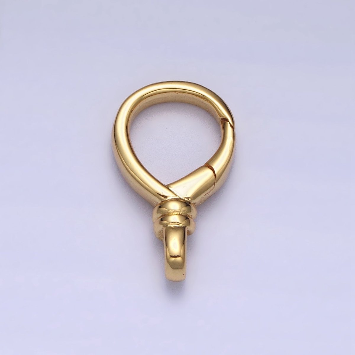 Gold or Silver Push Gate Oval Clasp, Spring gate Clasp, 11.8x19.5mm Wholesale Supply for Necklace Jewelry Making Charm Holder Z-307 Z-308