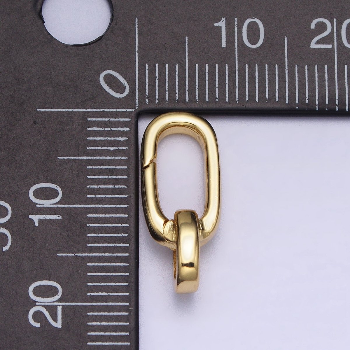 Gold or Silver Push Gate Oval Clasp, Spring gate Clasp, 16x17mm Wholesale Supply for Necklace Jewelry Making Charm Holder Z311