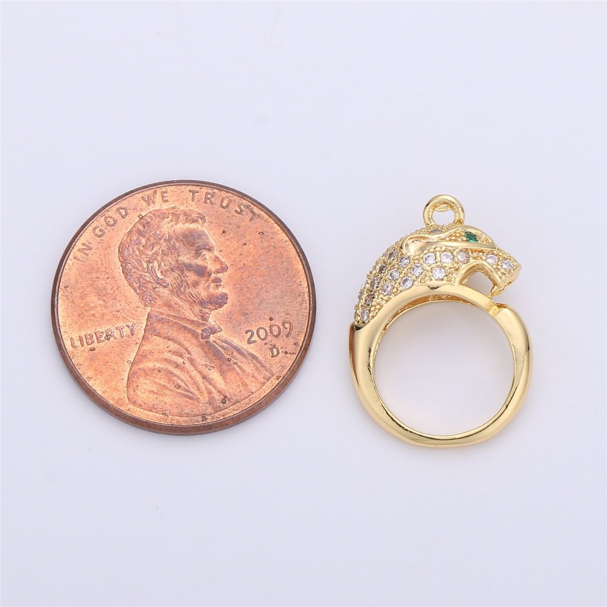 Gold Ouroboros Pendant- 18k Gold Filled Charm Micro Pave Snake Charm for Necklace Earring Bracelet Charm Jewelry Making Supply C-657 - DLUXCA