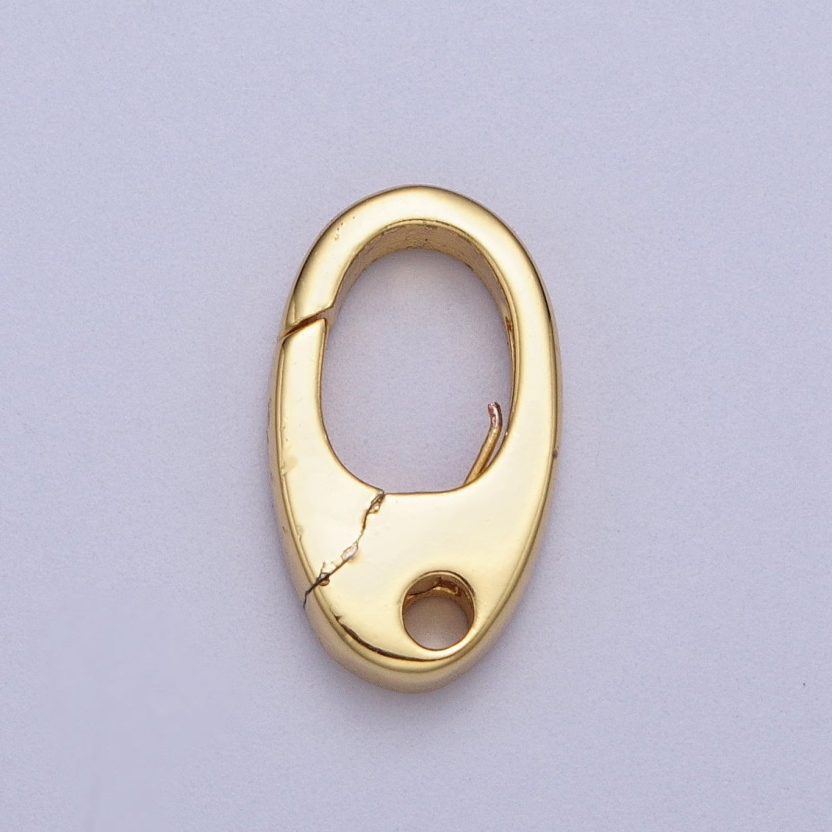 Gold Oval Push Clasps, Push Gate Clasp Silver Small Oval Clasp, Hinged Ring Clasp, Spring Gate Clasp for Bracelet Necklace Z-194 Z-195