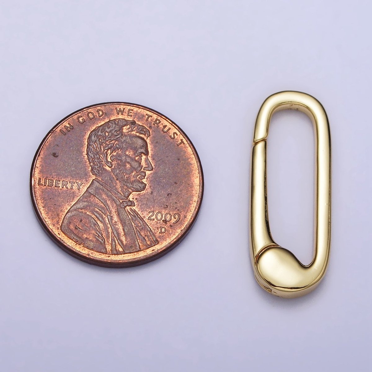 Gold Oval Push Spring Gate Ring Supply Enhancer Clasp for Charm Holder | Z-038 Z-347