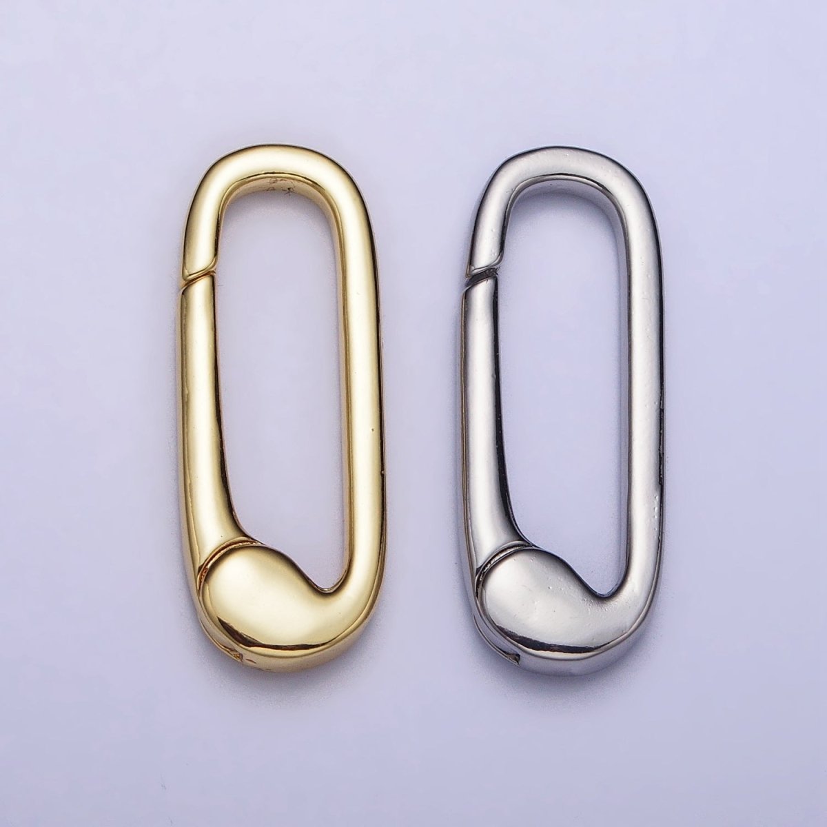 Gold Oval Push Spring Gate Ring Supply Enhancer Clasp for Charm Holder | Z-038 Z-347